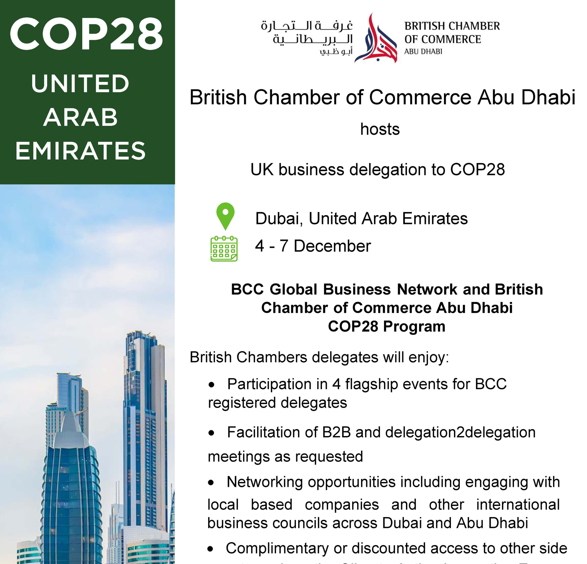 thumbnails UK business delegation to COP28