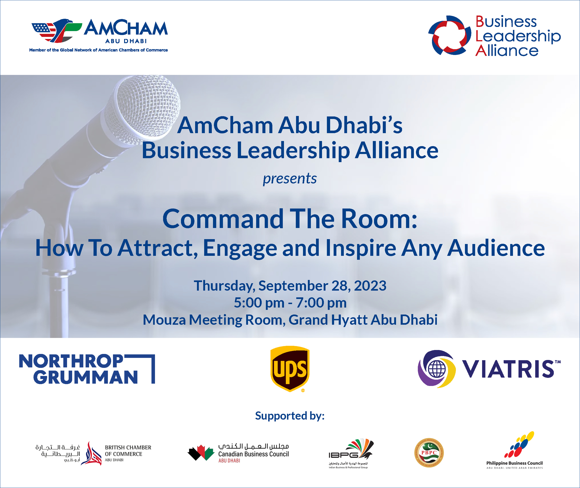 thumbnails Business Leadership Alliance presents "Command The Room: How To Attract, Engage and Inspire Any Audience"